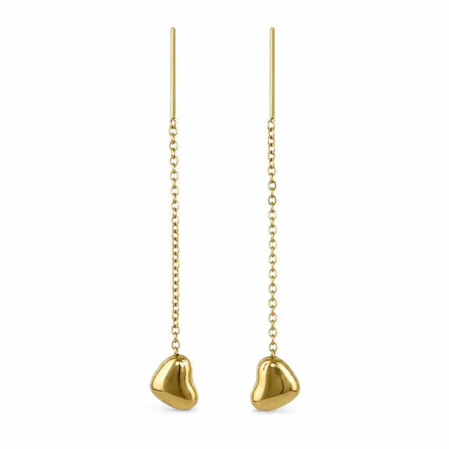Gold Heart Ear Wire