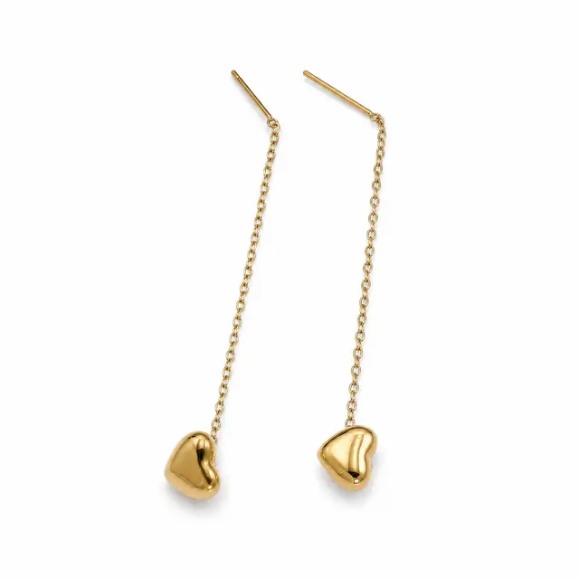 Gold Heart Ear Wire