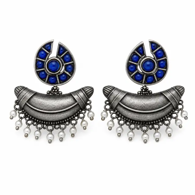 Neelam Oxidised Statement Drops