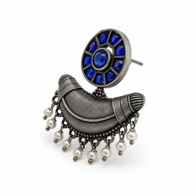 Neelam Oxidised Statement Drops