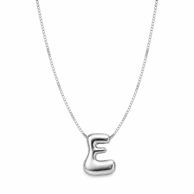 Silver Bubble - E Necklace