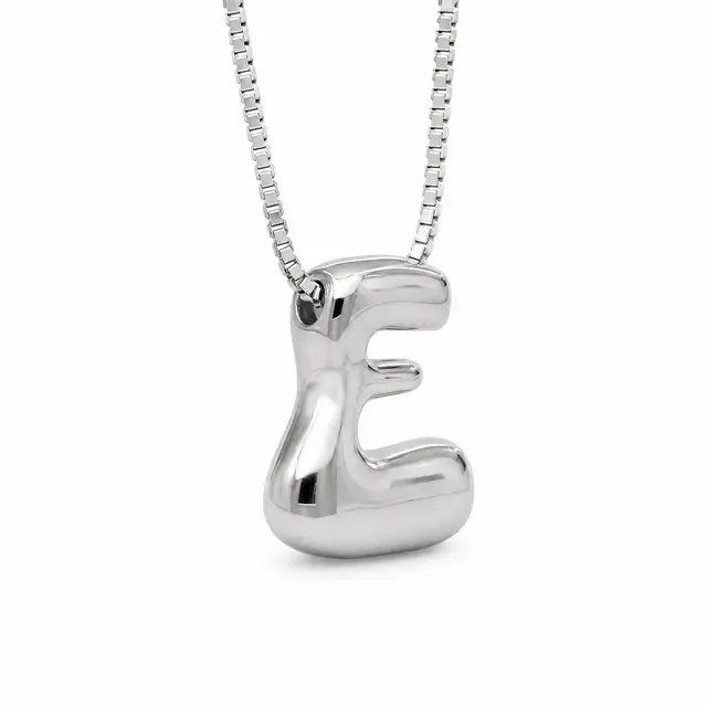 Silver Bubble - E Necklace