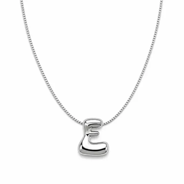 Silver Bubble - E Necklace