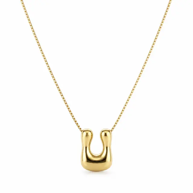 Gold Bubble - U Necklace