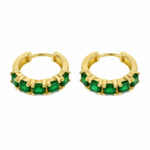Emerald Aura Hoops