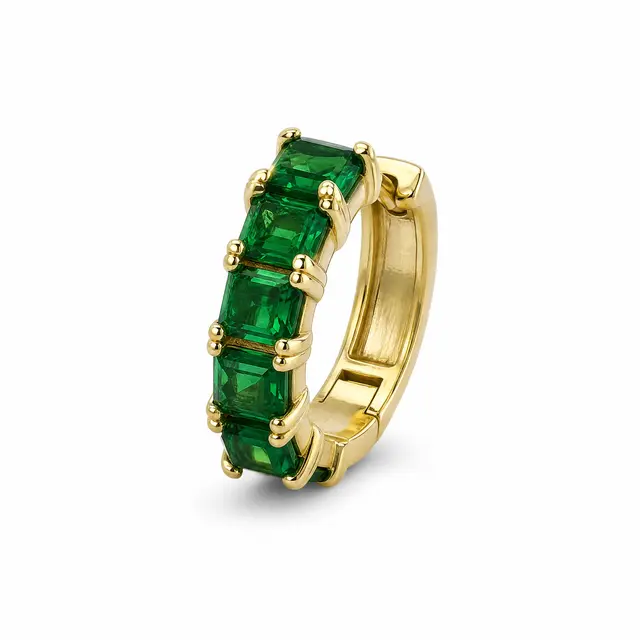 Emerald Aura Hoops