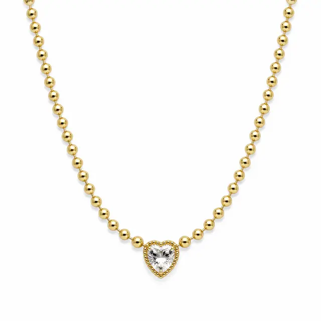 dainty gold-tone heart