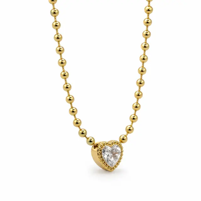 dainty gold-tone heart