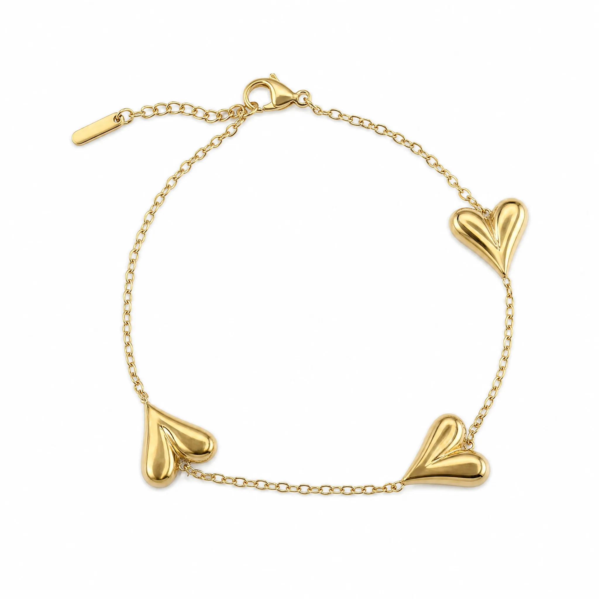 Golden Fluted Hearts