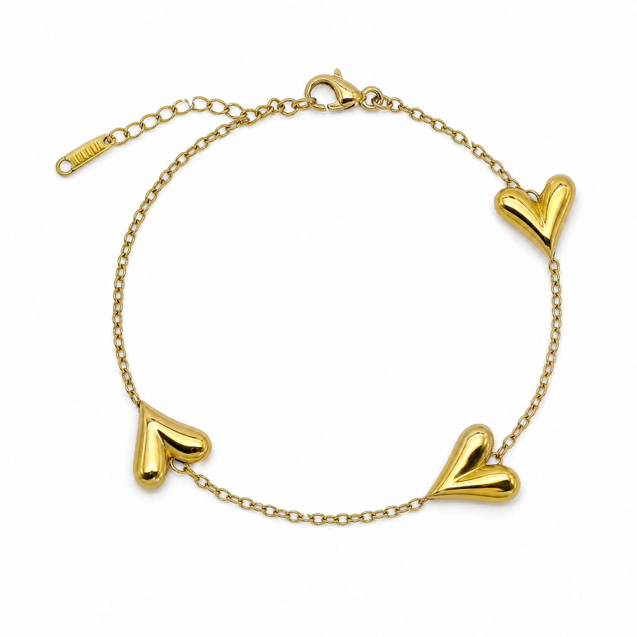 Golden Fluted Hearts