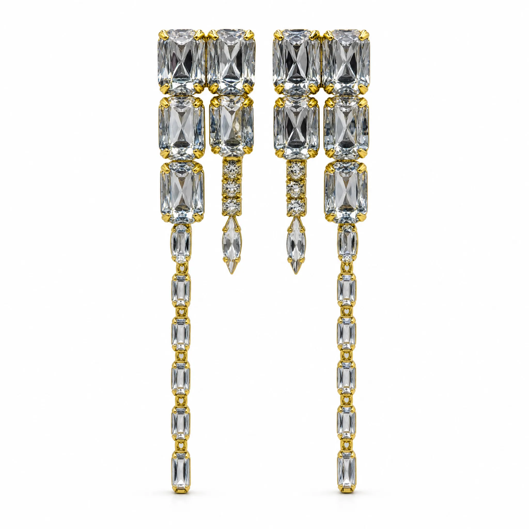 Iris Crystal Cascade Dangles