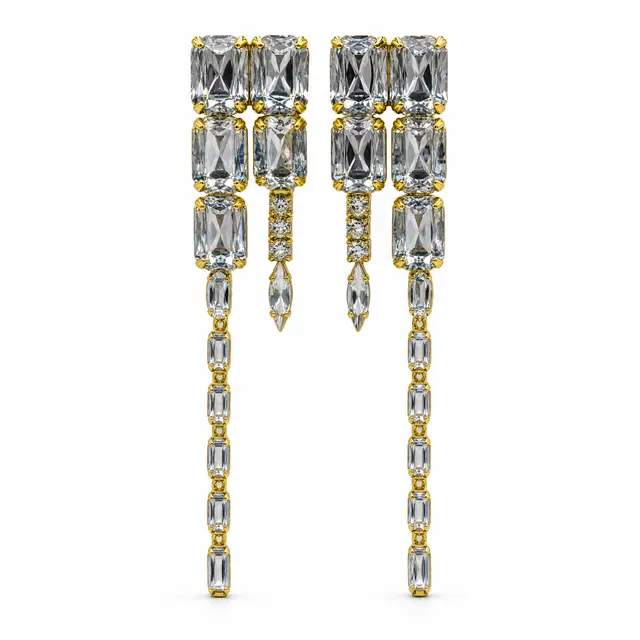 Iris Crystal Cascade Dangles