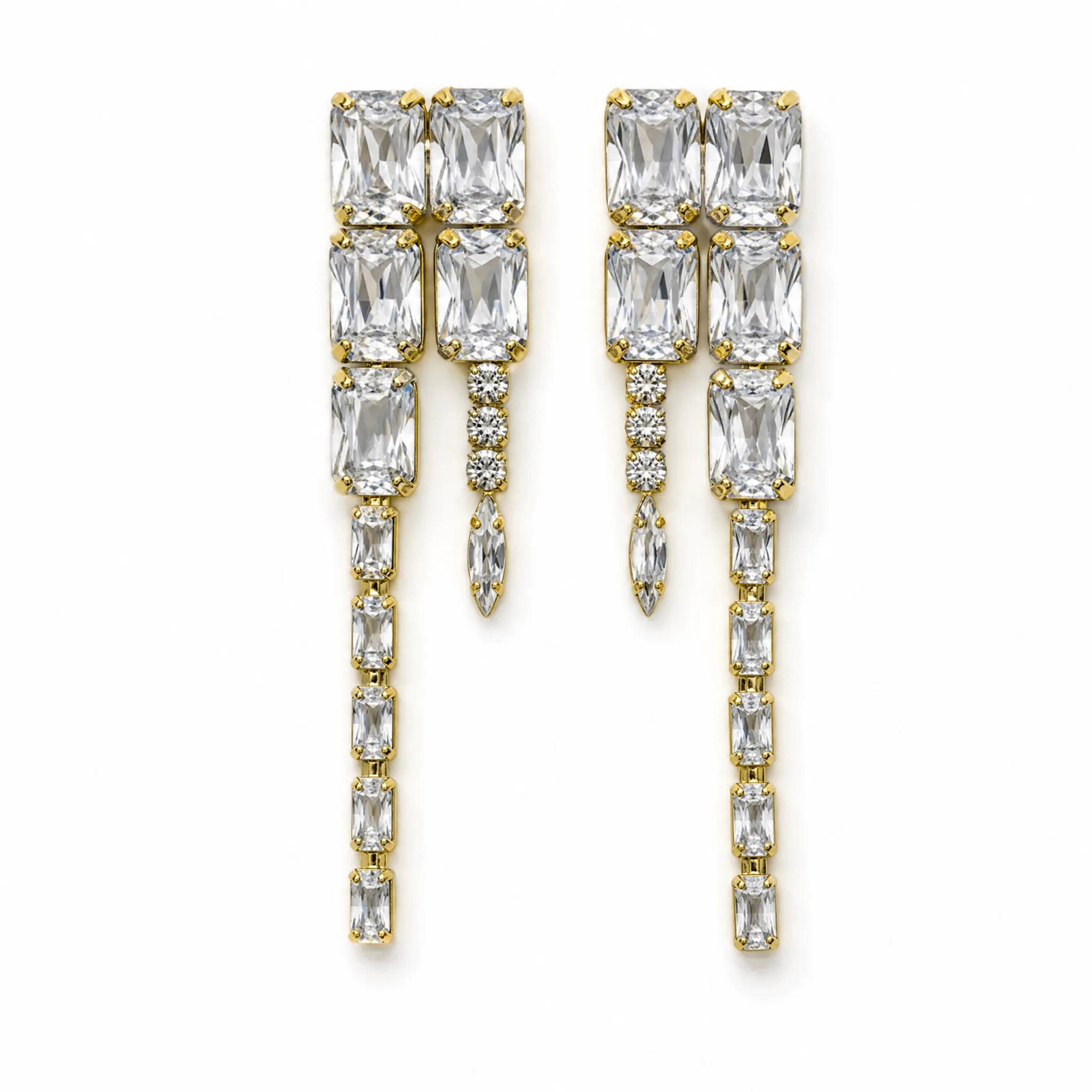 Iris Crystal Cascade Dangles